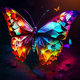 Colorful Diamond Butterfly from Diamond Painting Kit - Paint by Numbers Art