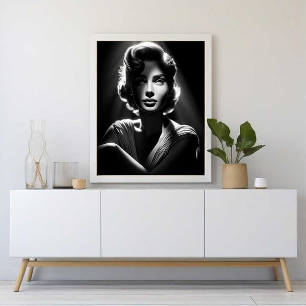 Marilyn Monroe, Black and White - Paint by Numbers