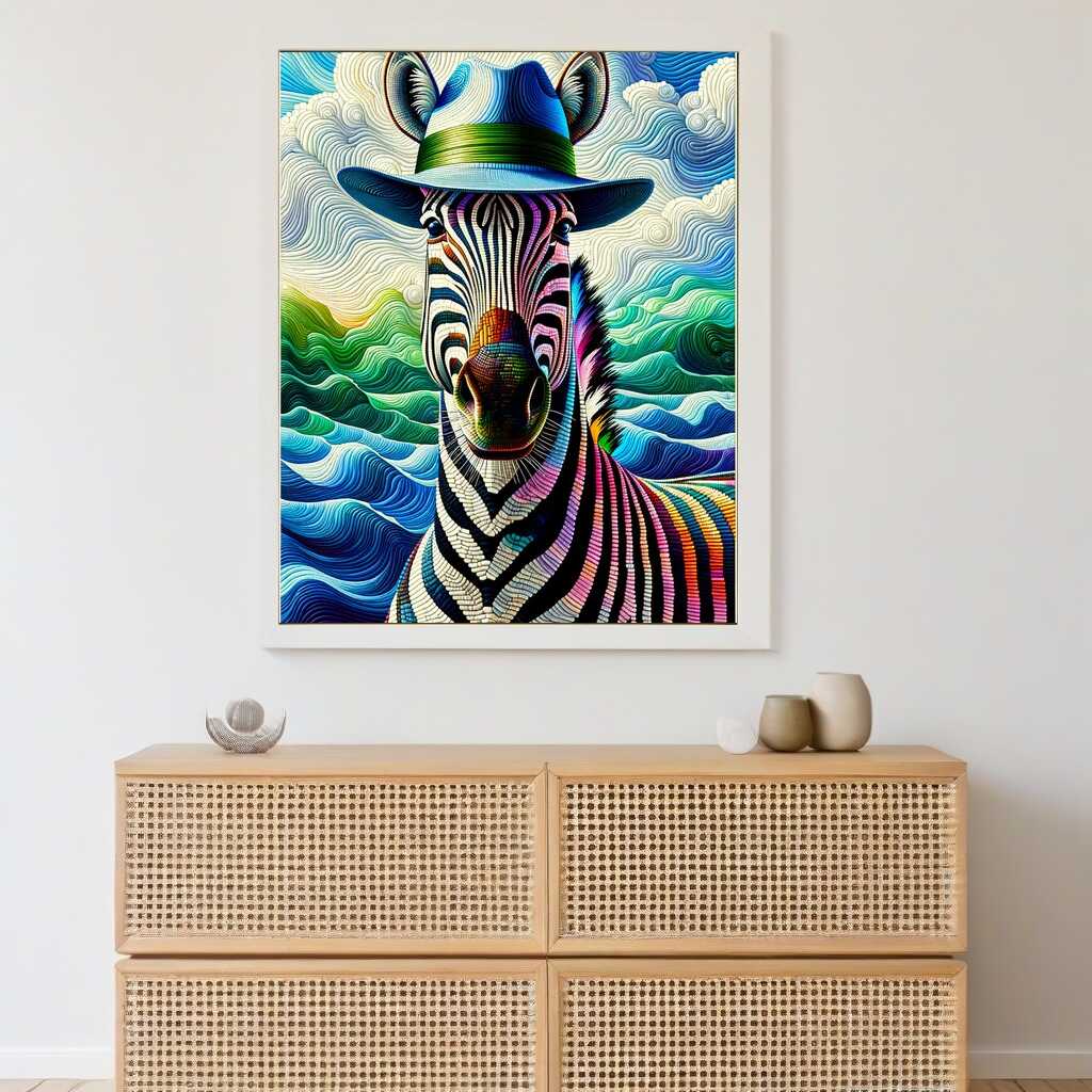 Zebra with hat - Paint by Numbers