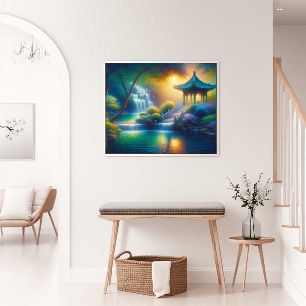 Paint by Numbers - Pavilion by the waterfall