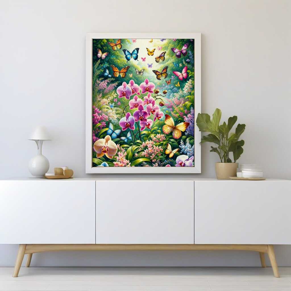 Paint by Numbers - Orchids Butterflies