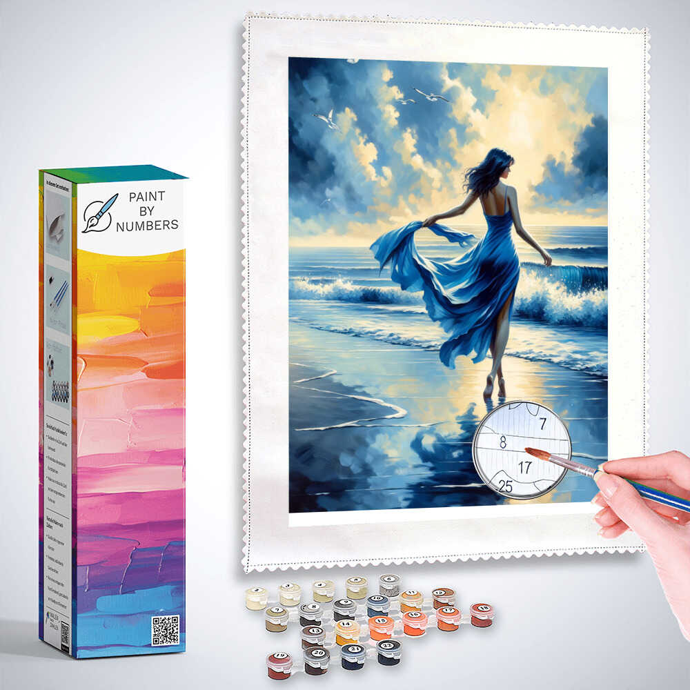 Blue dress - Paint by Numbers