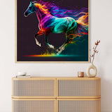 AB Diamond Painting - Galoppierendes Neonpferd - gedruckt in Ultra-HD - AB Diamond, Neu eingetroffen, Pferd, Quadratisch, Tiere