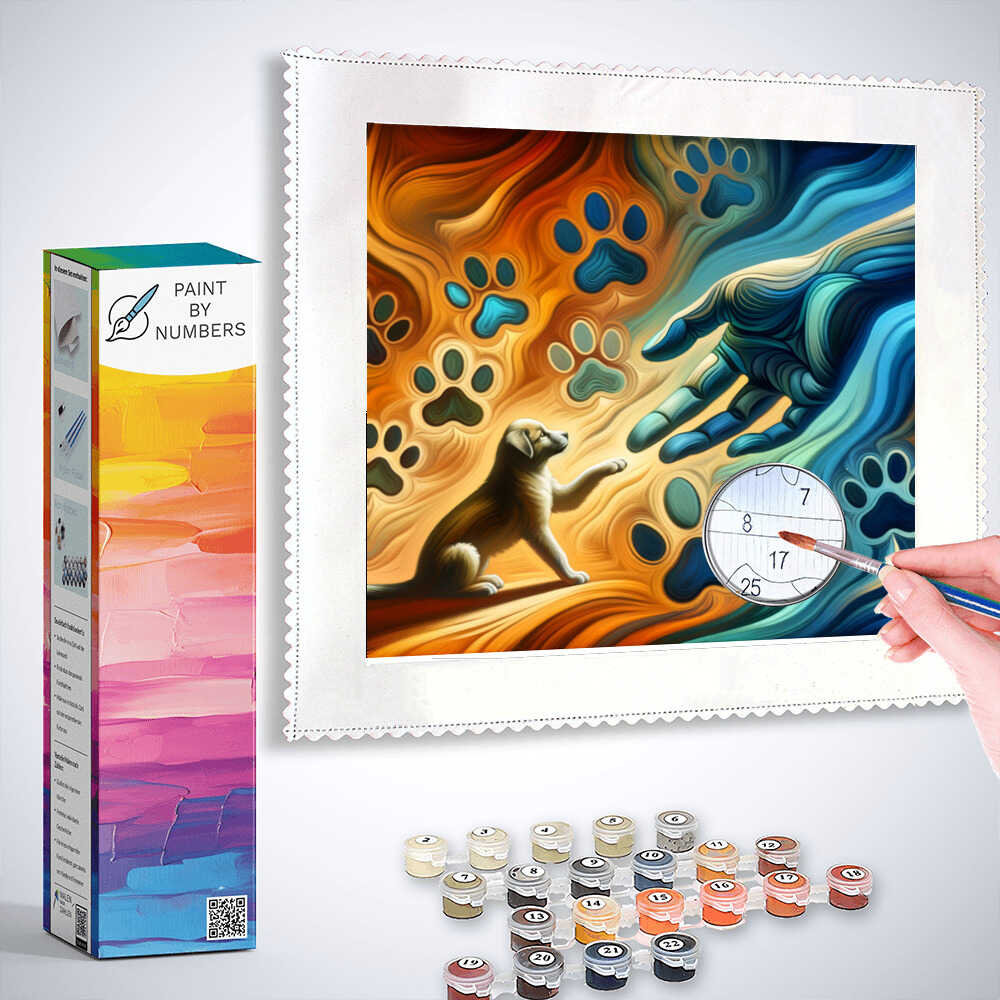 Paint by Numbers - Hand Paw Prints