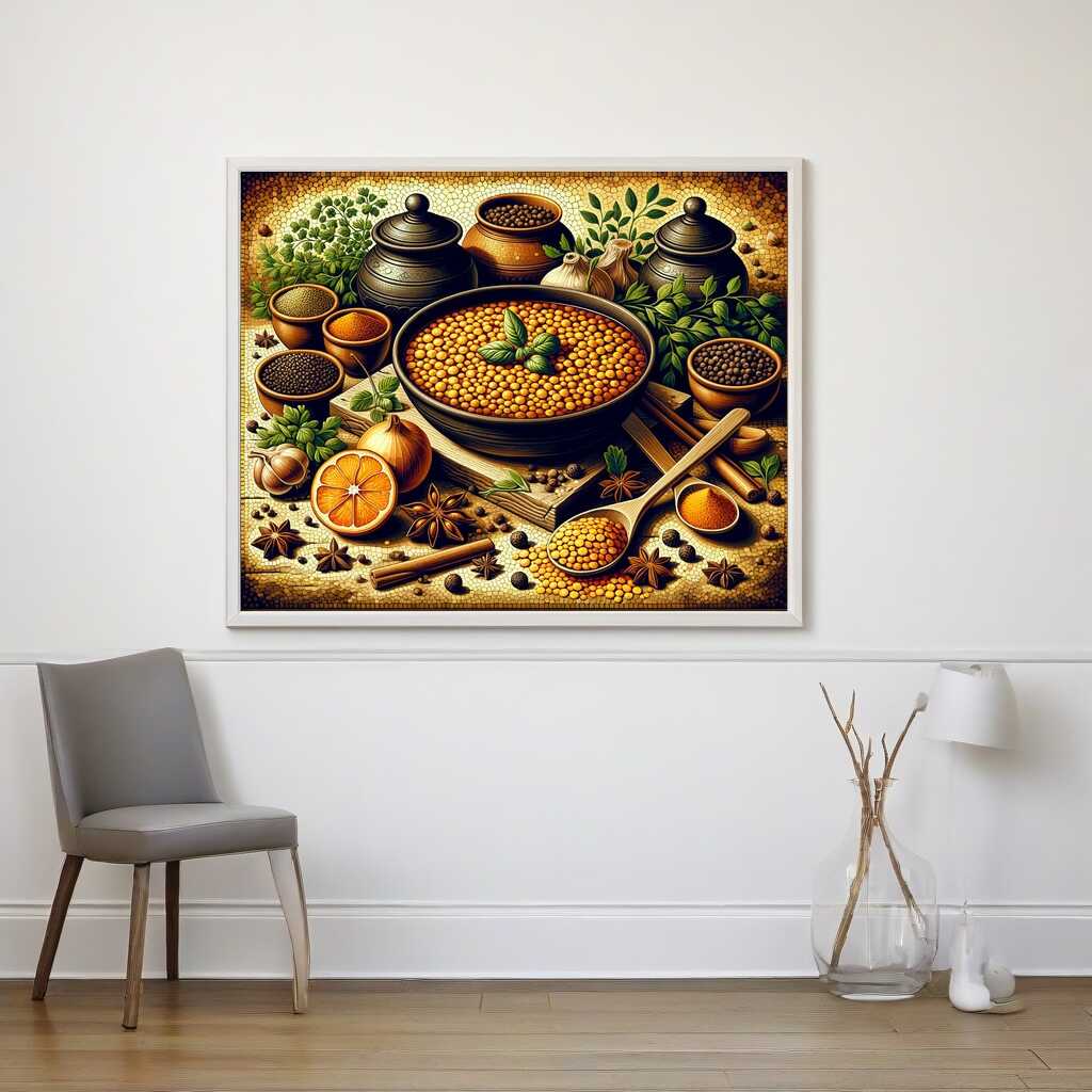 Paint by Numbers - Lentil dish and spices
