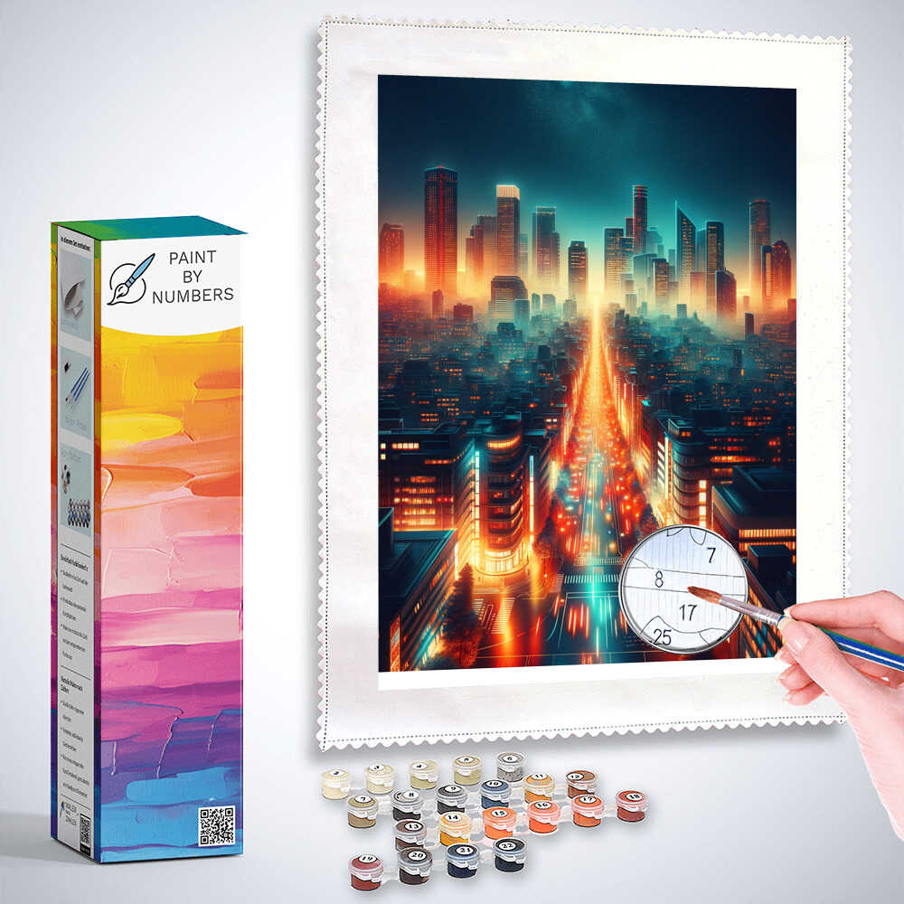 City by night - Paint by Numbers