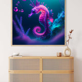 AB Diamond Painting - Lila Seepferdchen - gedruckt in Ultra-HD - AB Diamond, Meer, Neu eingetroffen, Quadratisch, Seepferdchen