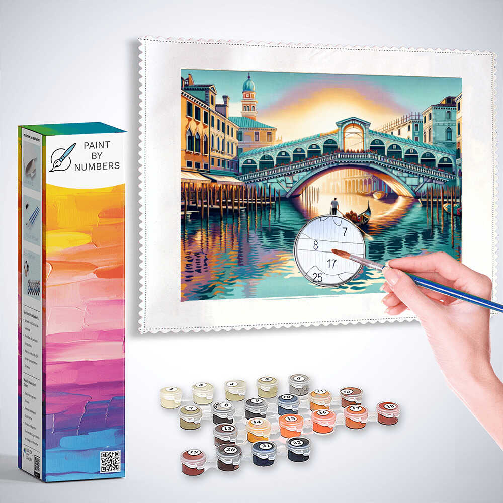 Paint by Numbers - Rialto Bridge, Venice