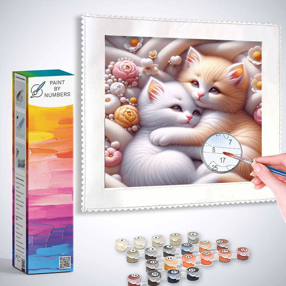 Paint by Numbers - Kittens cuddle