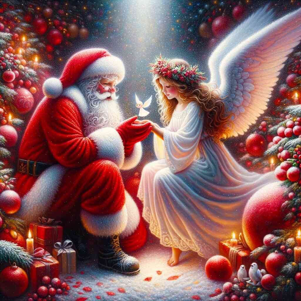 Paint by Numbers - Santa Claus and angel