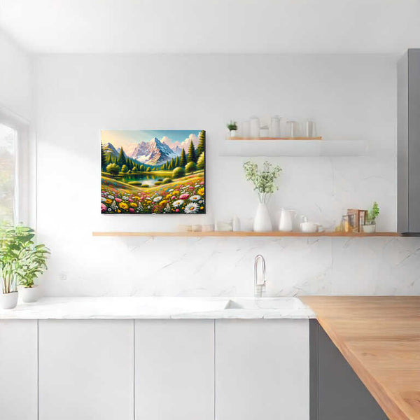 Paint by Numbers - Flower meadow and Zugspitze
