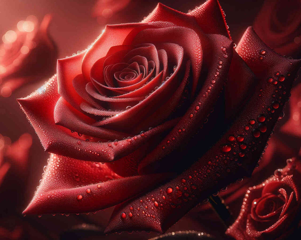 Paint by Numbers - Red Rose Close Up