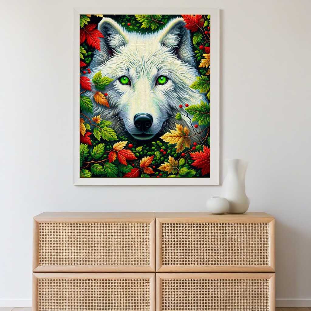 Paint by Numbers - White Wolf Grune Eyes