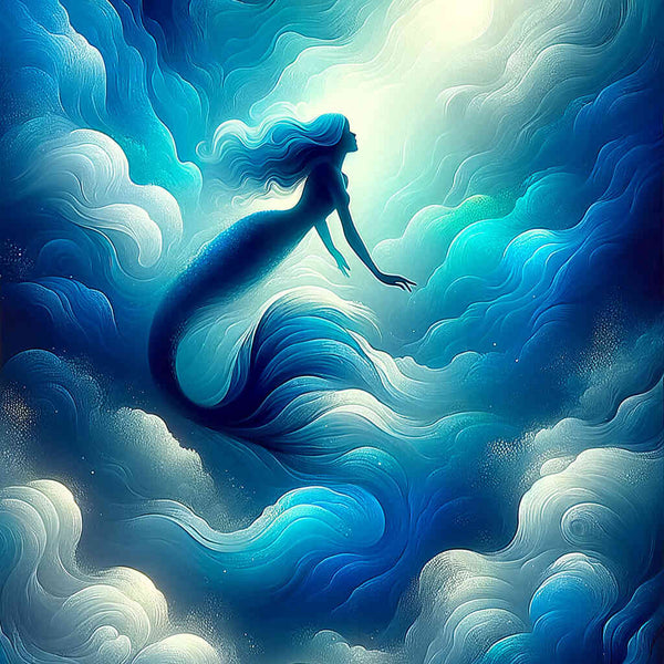 Mermaid in blue - Paint by Numbers