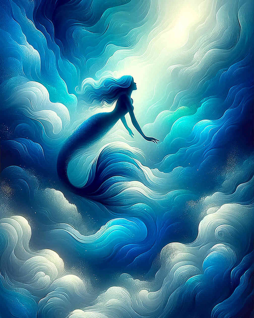 Mermaid in blue - Paint by Numbers