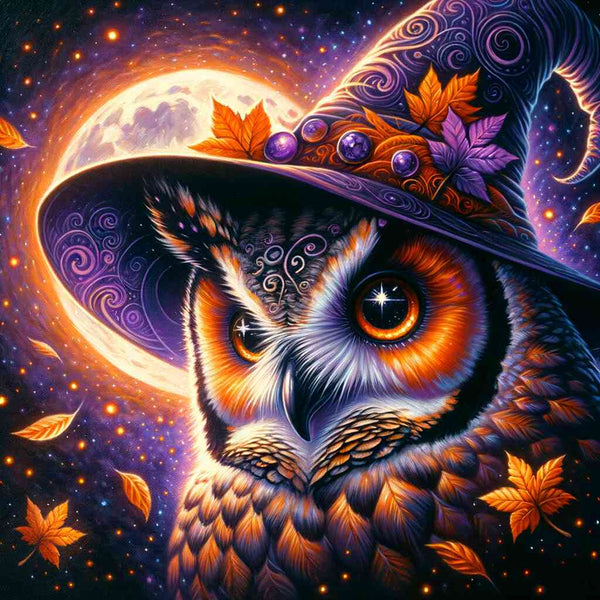 Paint by Numbers - Halloween Owl Witch