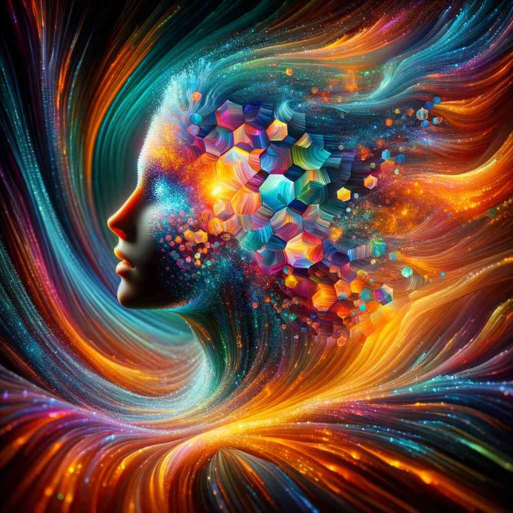 AB Diamond Painting - Colorful Woman Futuristic