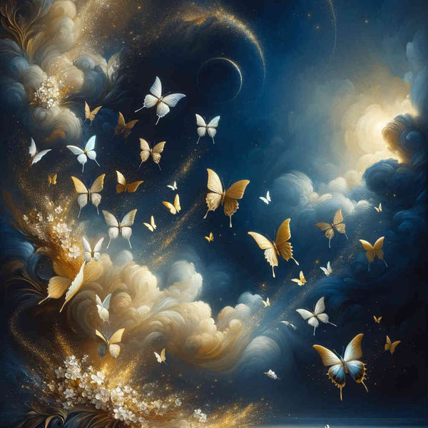 Paint by Numbers - Golden butterflies