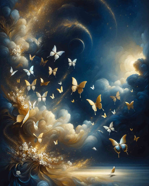 Paint by Numbers - Golden butterflies