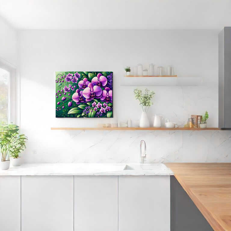 Paint by Numbers - Orchid flower, purple