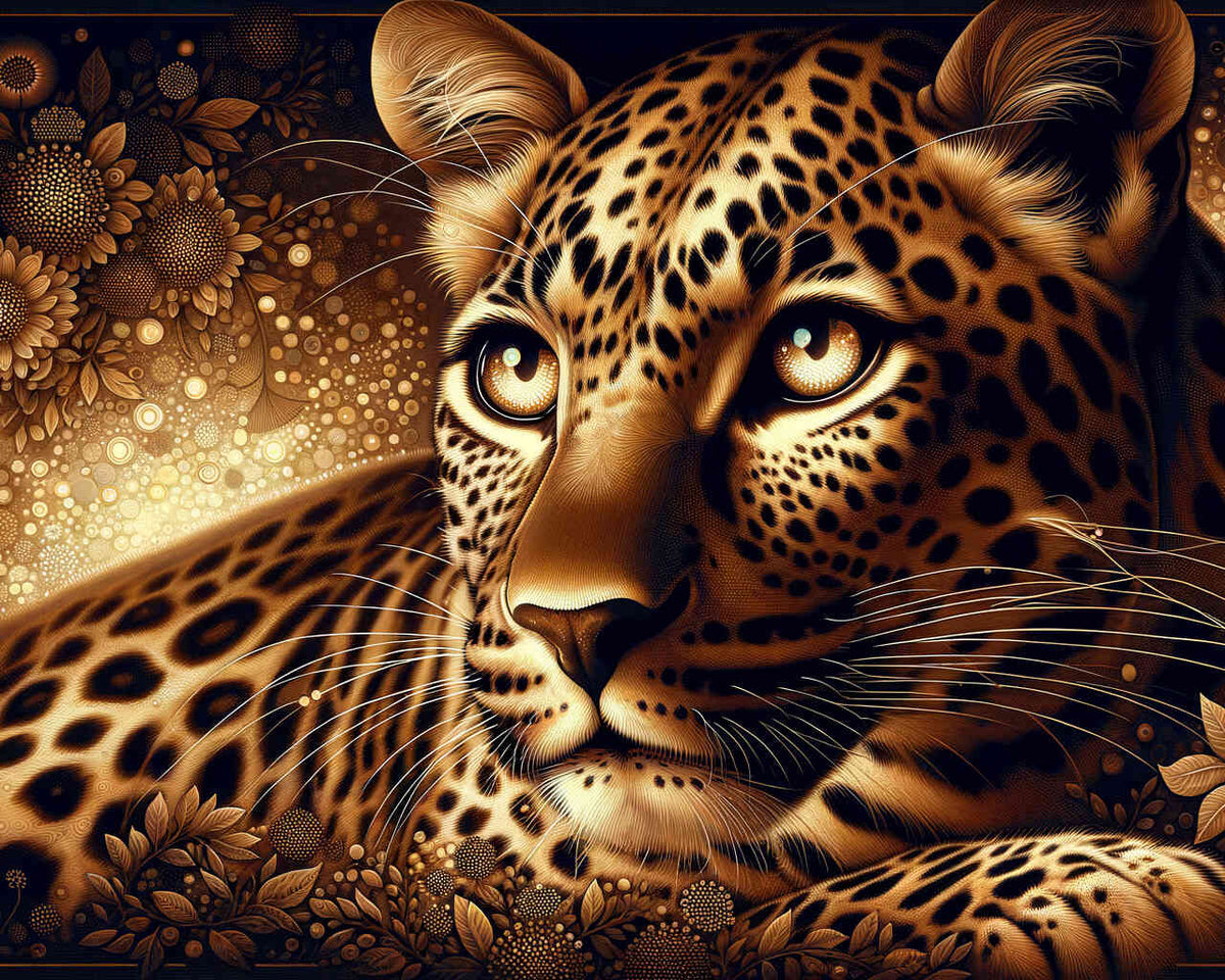 Paint by Numbers - Graceful leopard