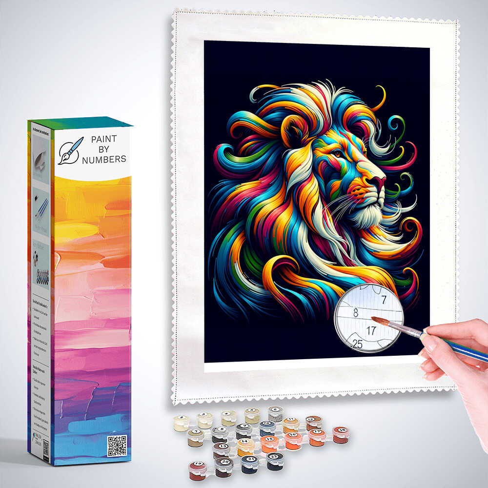 Stylish lion - Paint by Numbers