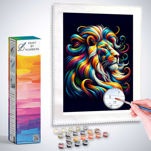 Stylish lion - Paint by Numbers
