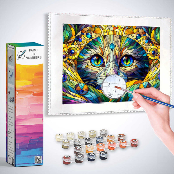 Paint by Numbers - Cats window picture