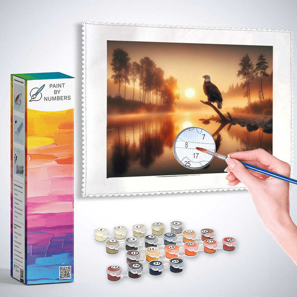 Paint by Numbers - Eagle on the river