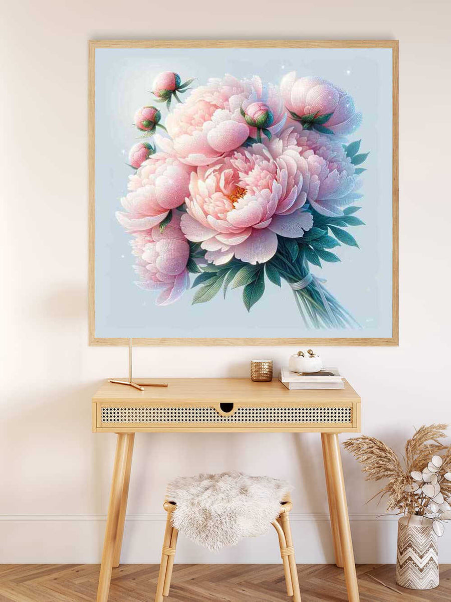 Paint by Numbers - Peony Bouquet, Pink