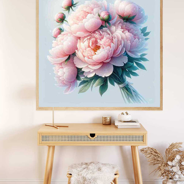 Paint by Numbers - Peony Bouquet, Pink