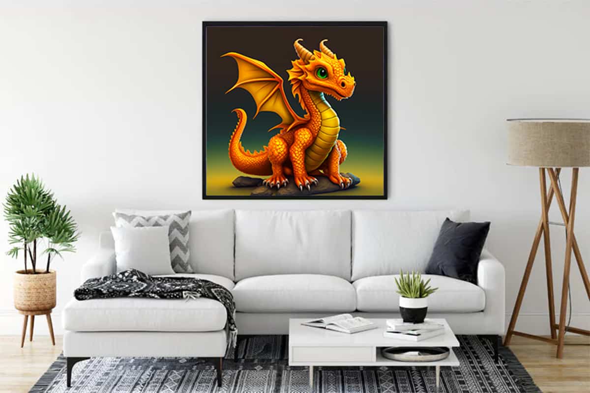 Malen nach Zahlen - Drachenwächter - hochwertige Leinwand - 170523, Drachen, Fantasy, Neu eingetroffen, Quadratisch
