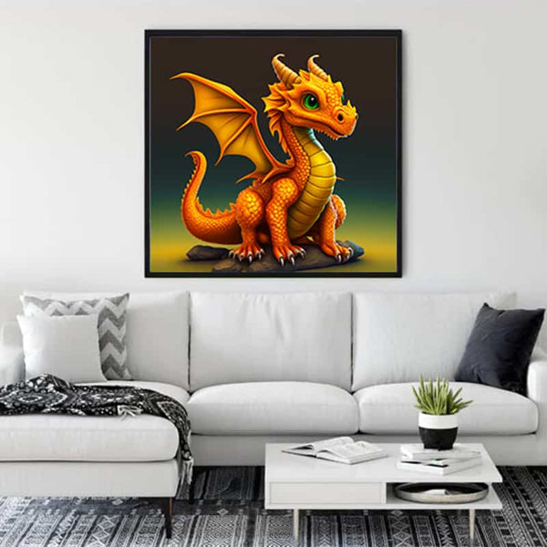 Malen nach Zahlen - Drachenwächter - hochwertige Leinwand - 170523, Drachen, Fantasy, Neu eingetroffen, Quadratisch