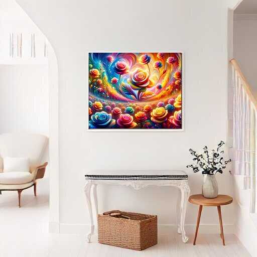 Paint by Numbers - Rainbow roses