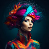 Diamond Painting - Abstrakte Frisur in Schwarz - gedruckt in Ultra-HD - Menschen, Neu eingetroffen, Quadratisch