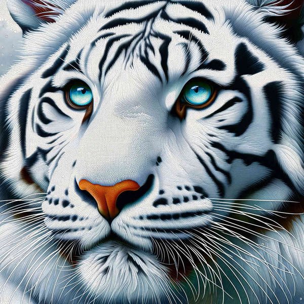 White tiger, blue eyes - Paint by Numbers