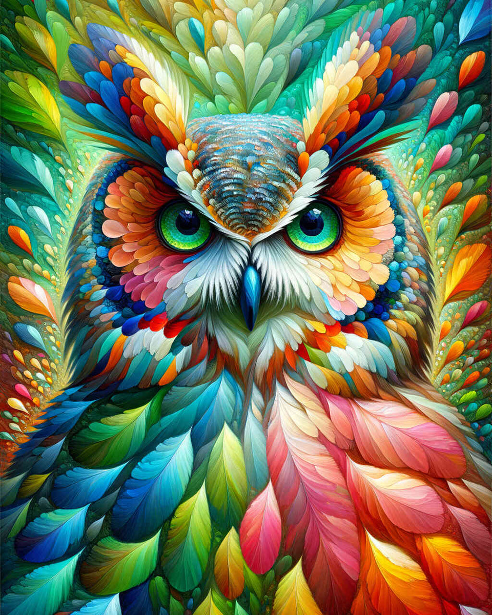 Colorful owl - Paint by Numbers