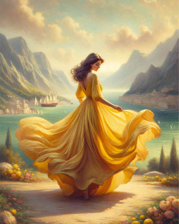 Paint by Numbers - Woman in yellow dress