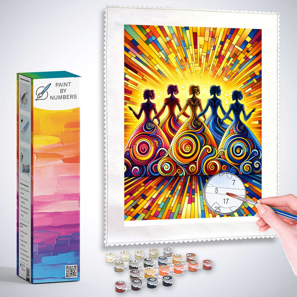 Paint by Numbers - Colorful dresses