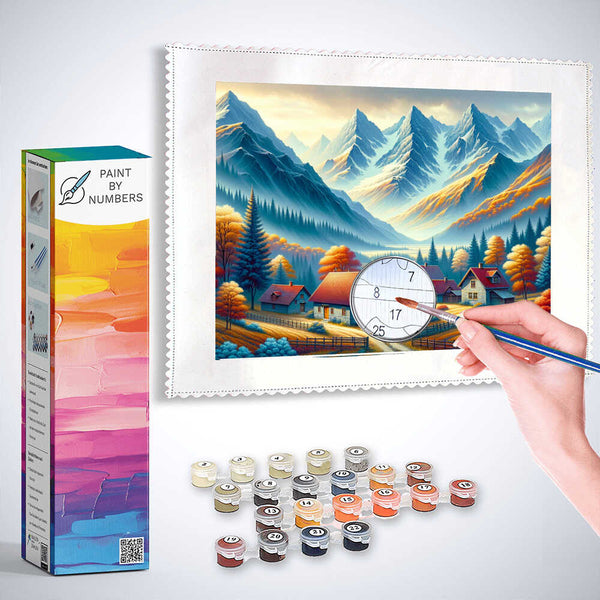 Farm in the mountains - Paint by Numbers
