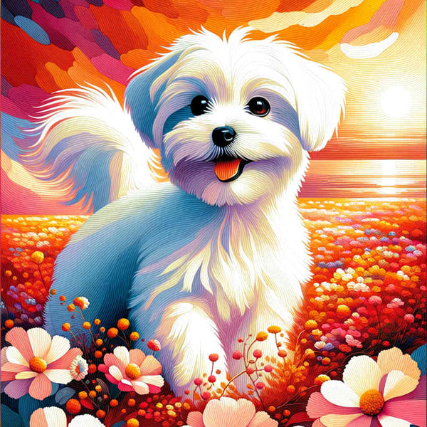Maltese, White dog - Paint by Numbers