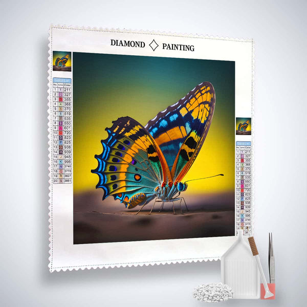 AB Diamond Painting - Schmetterling auf Ast - gedruckt in Ultra-HD - AB Diamond, Neu eingetroffen, Quadratisch, Schmetterling, Tiere