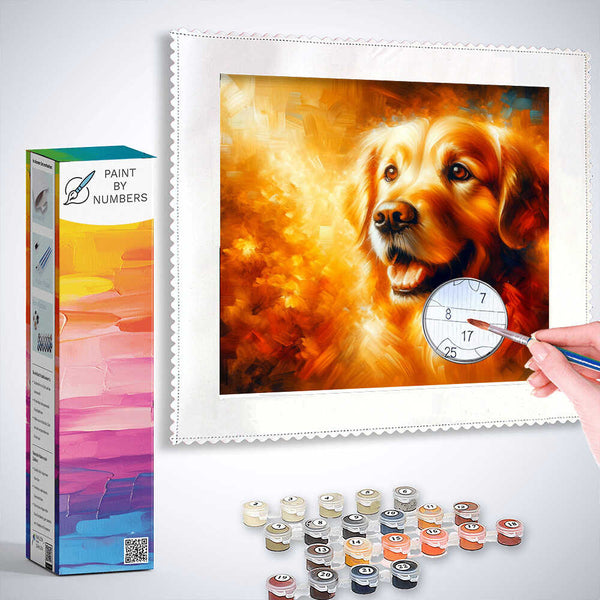 Paint by Numbers - Goldenretriver, Portrait