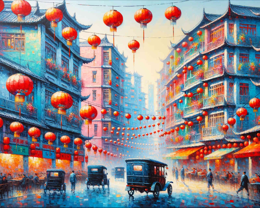 Chinese city - Paint by Numbers