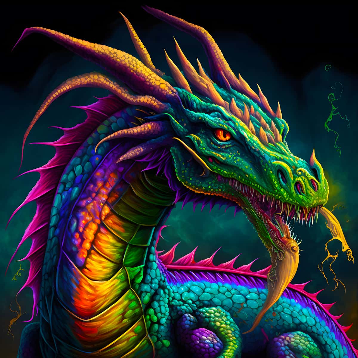 AB Diamond Painting - Japanischer Drache - gedruckt in Ultra-HD - AB Diamond, Drache, Fantasy, Neu eingetroffen, Quadratisch