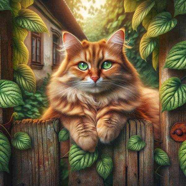 Paint by Numbers - Cat at the garden gate