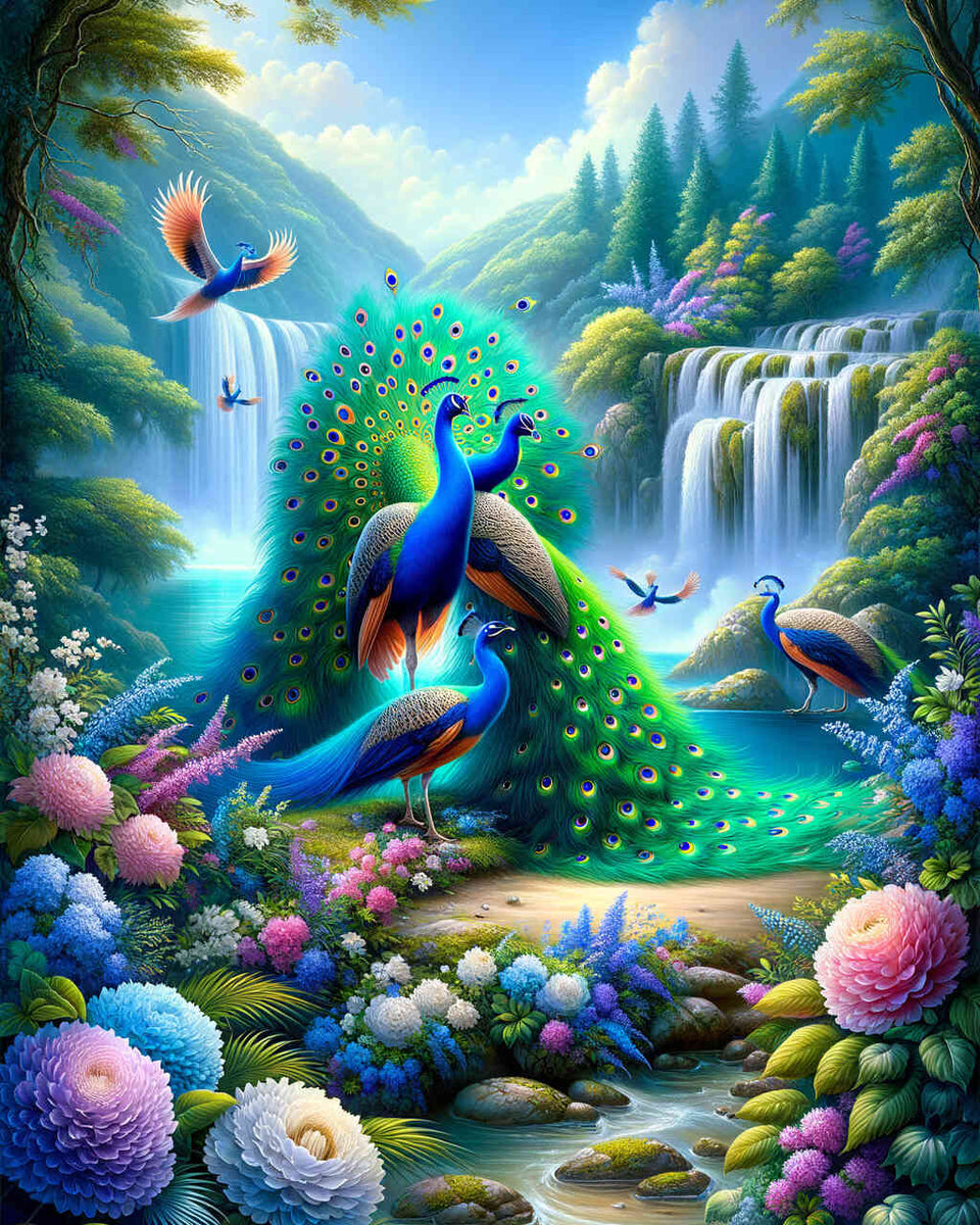Paint by Numbers - Peacock Parchment