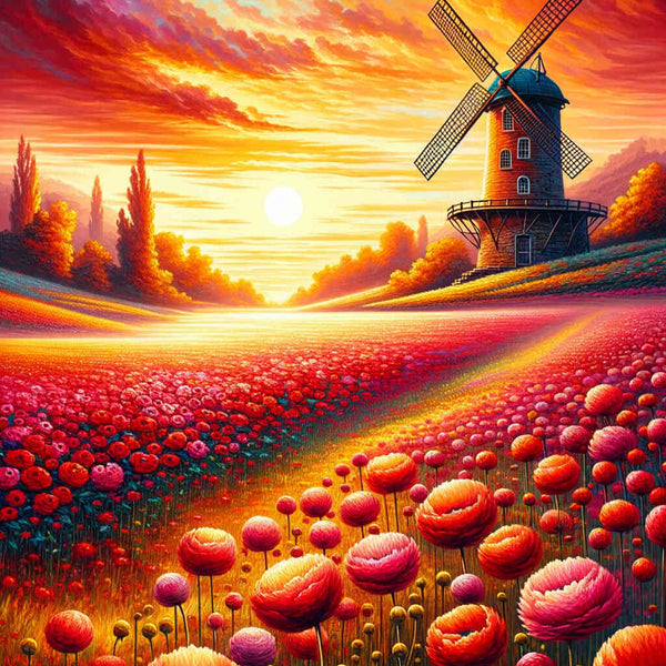 Paint by Numbers - Windmuhle Flower Field