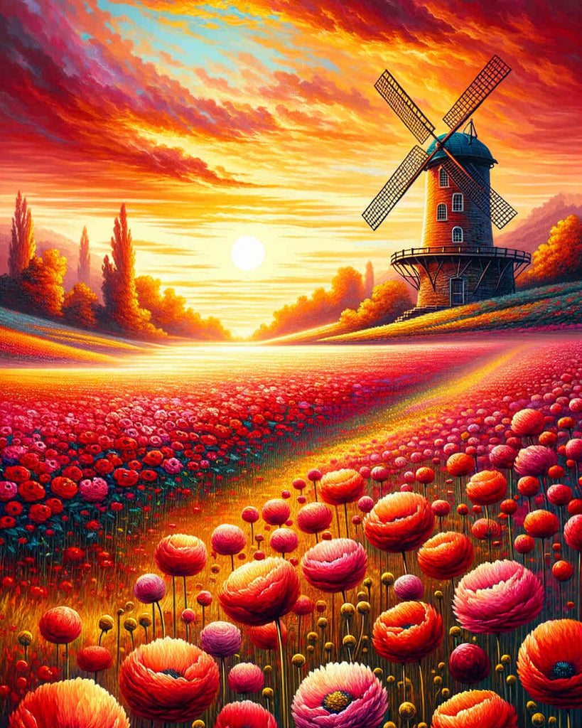 Paint by Numbers - Windmuhle Flower Field