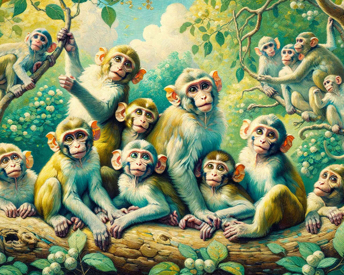 Paint by Numbers - Monkey in tree